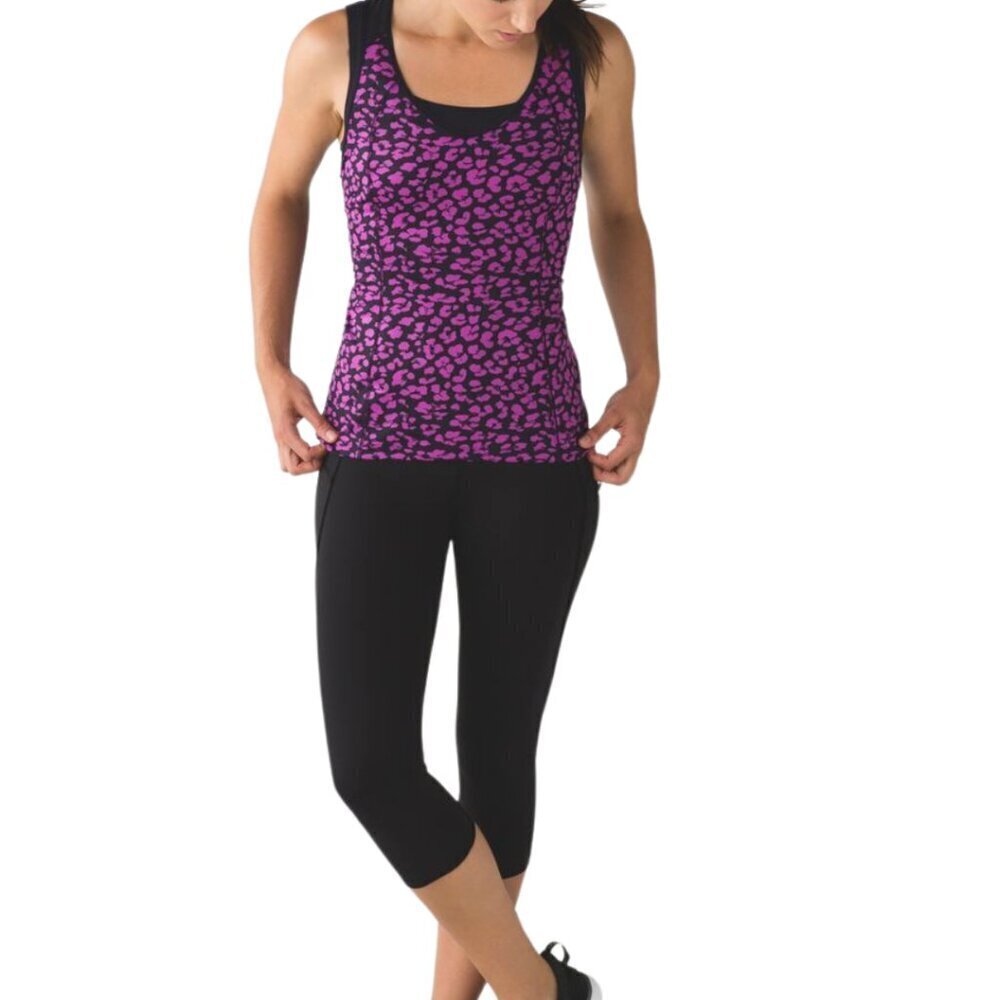 lululemon athletica Purple and Black Tank Top